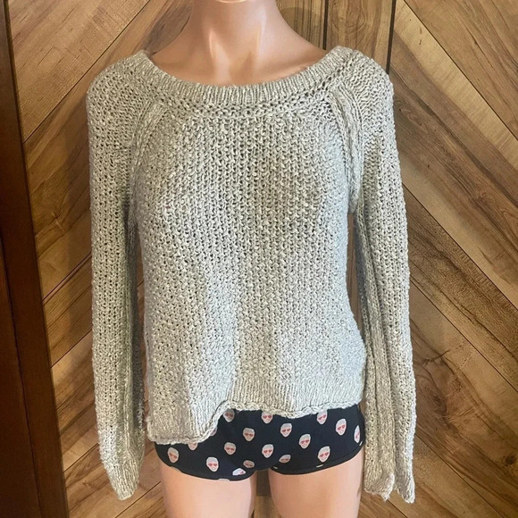 Free People Gray XS Loose Knit Sweater - Picture 3 of 9